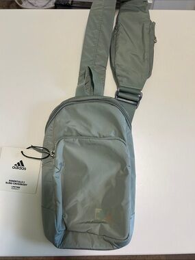 adidas Essentials Sling Bag in Sage Green